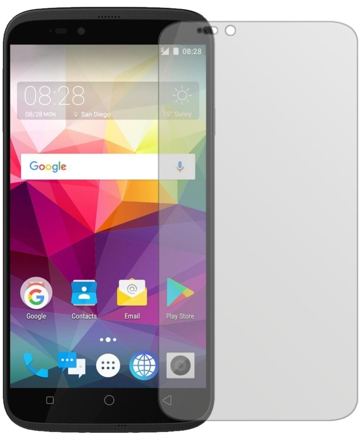 2x Schutzfolie matt für Coolpad Splatter Display-S (2)