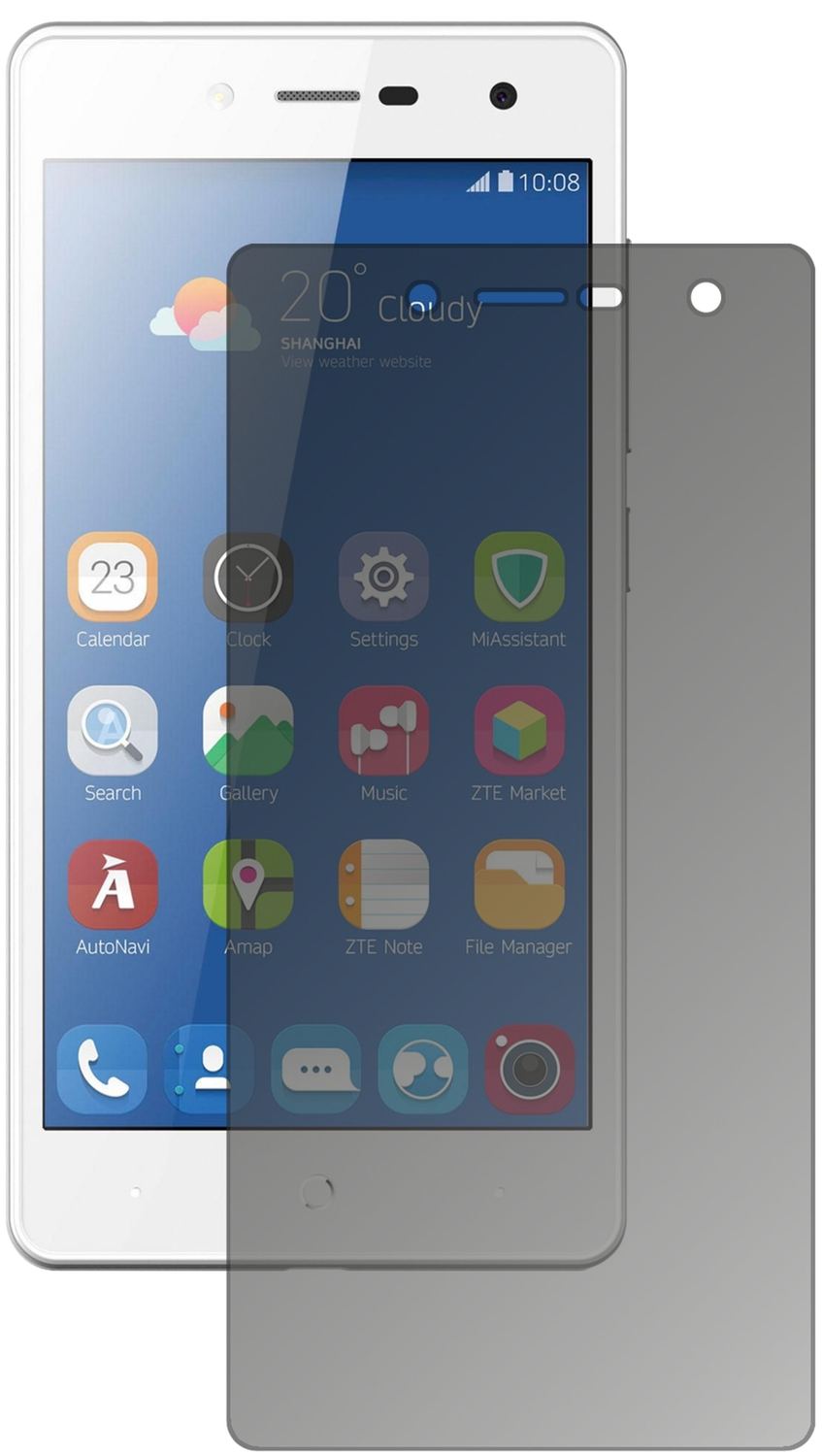 Blickschutzfolie für ZTE Blade L7 matt Schutzfolie (2)