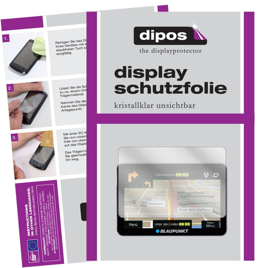 3x Schutzfolie klar für Blaupunkt TravelPilot 74 T (1)
