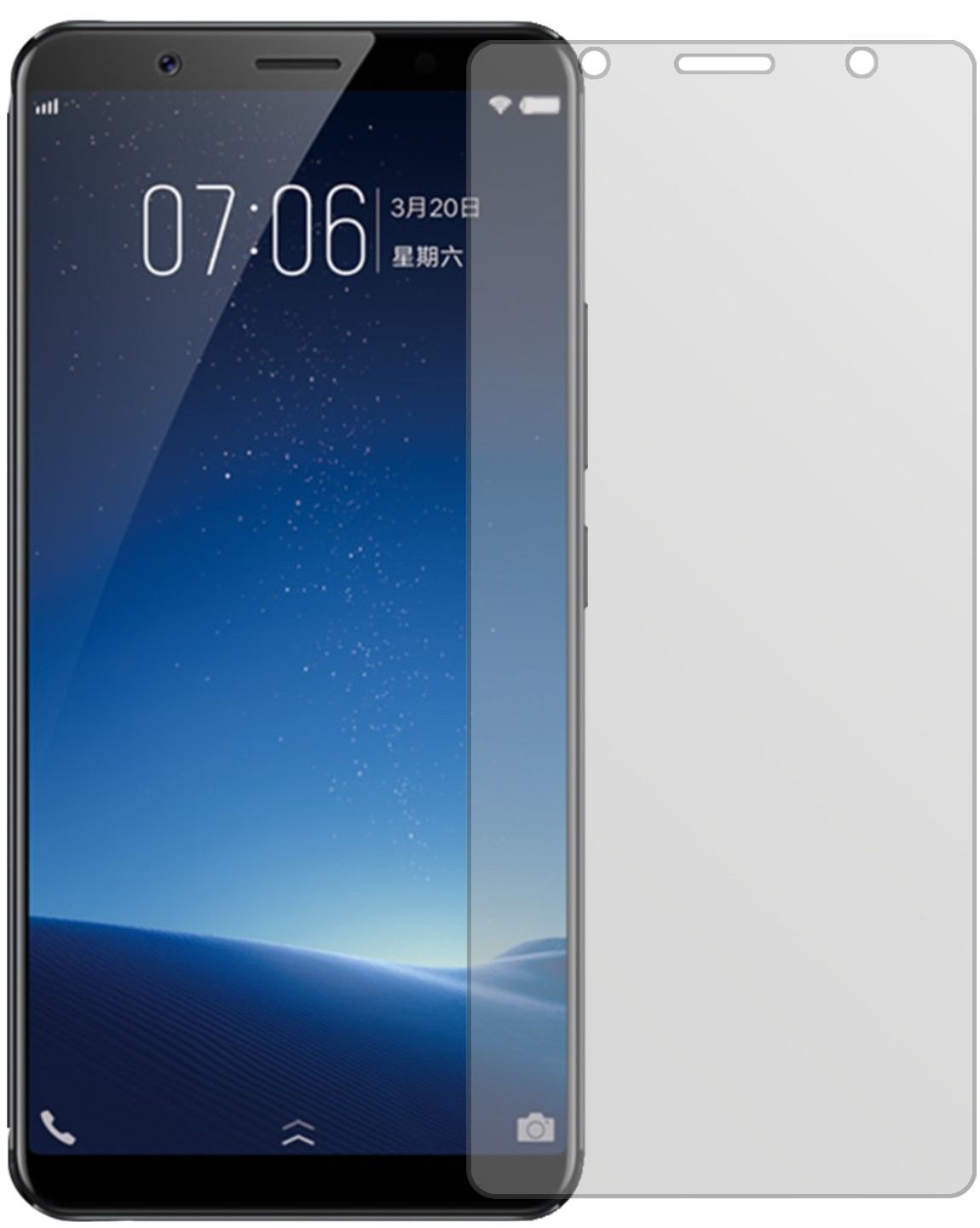 2x Schutzfolie matt für Vivo X20 Plus Display-Schu (2)