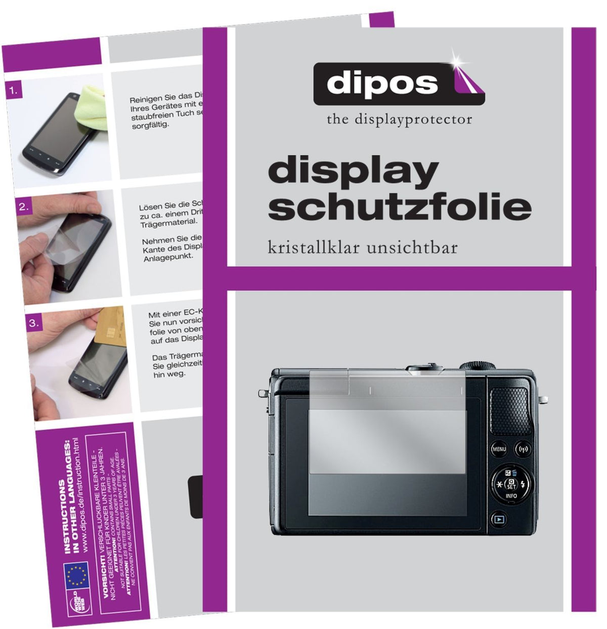 6x Schutzfolie klar für Canon EOS M100 Display-Sch (1)