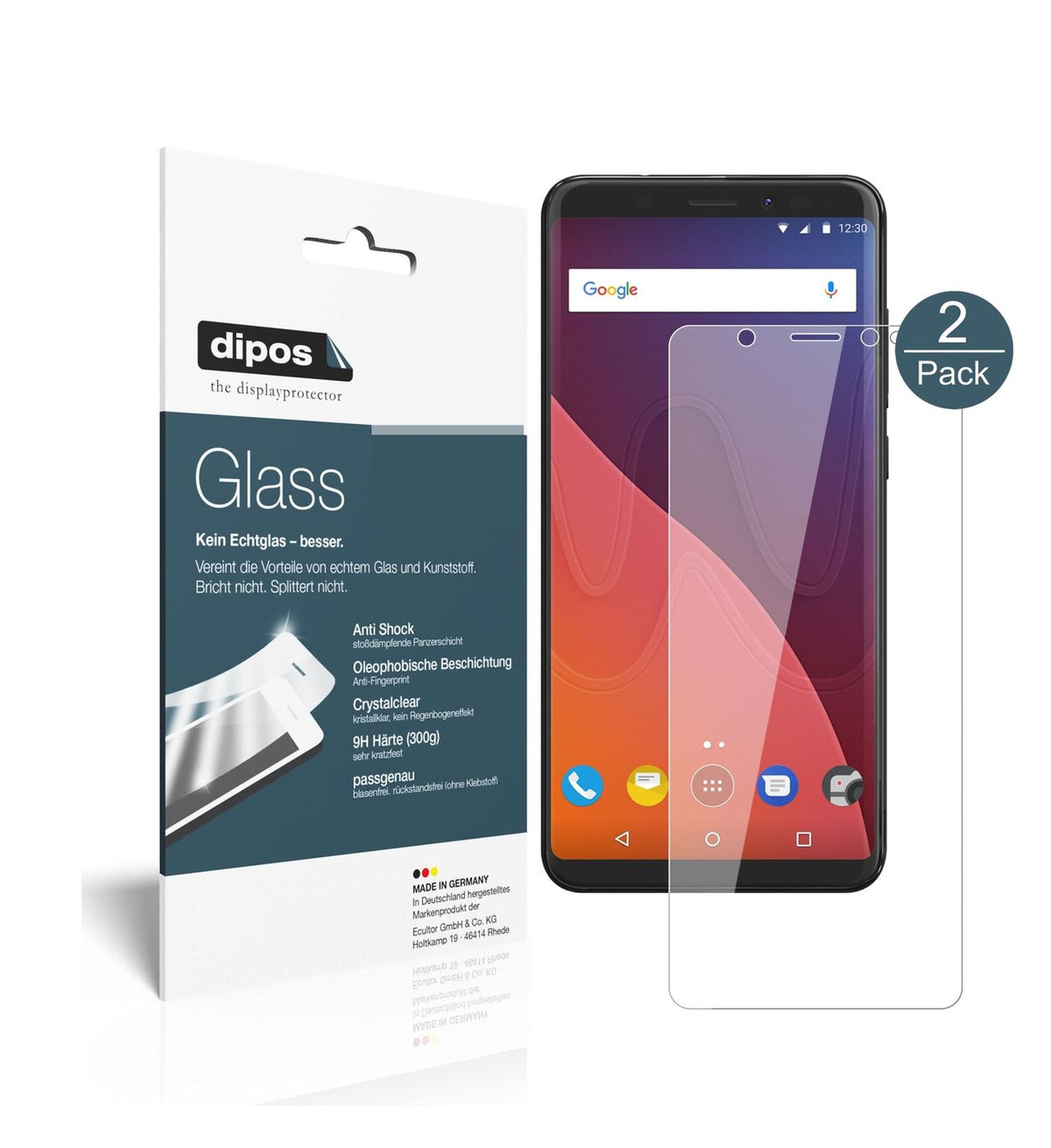 2x 9H Schutzfolie für Wiko View XL Panzerfolie (1)