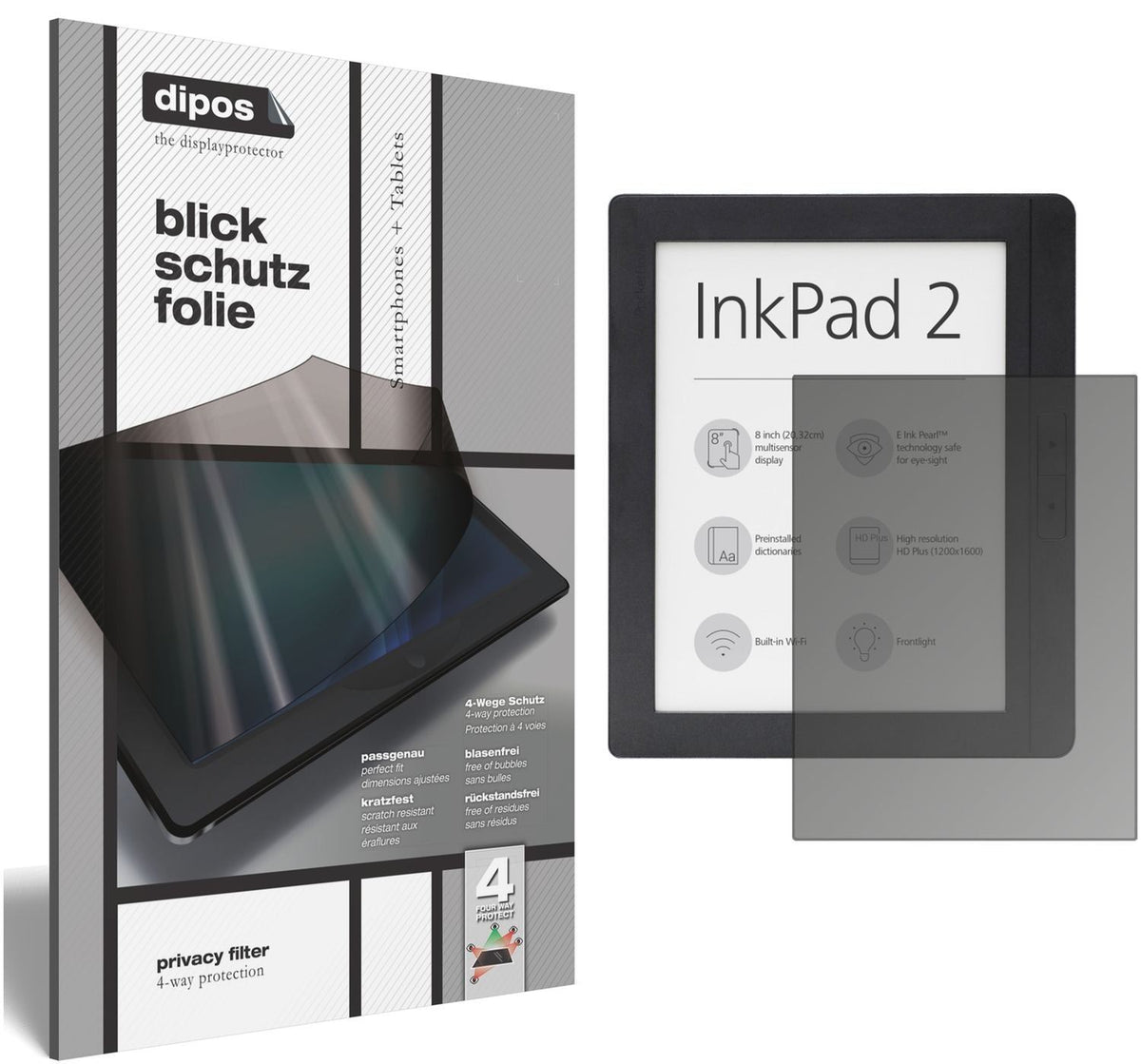 Blickschutzfolie für Pocketbook InkPad 2 PB840 mat (1)