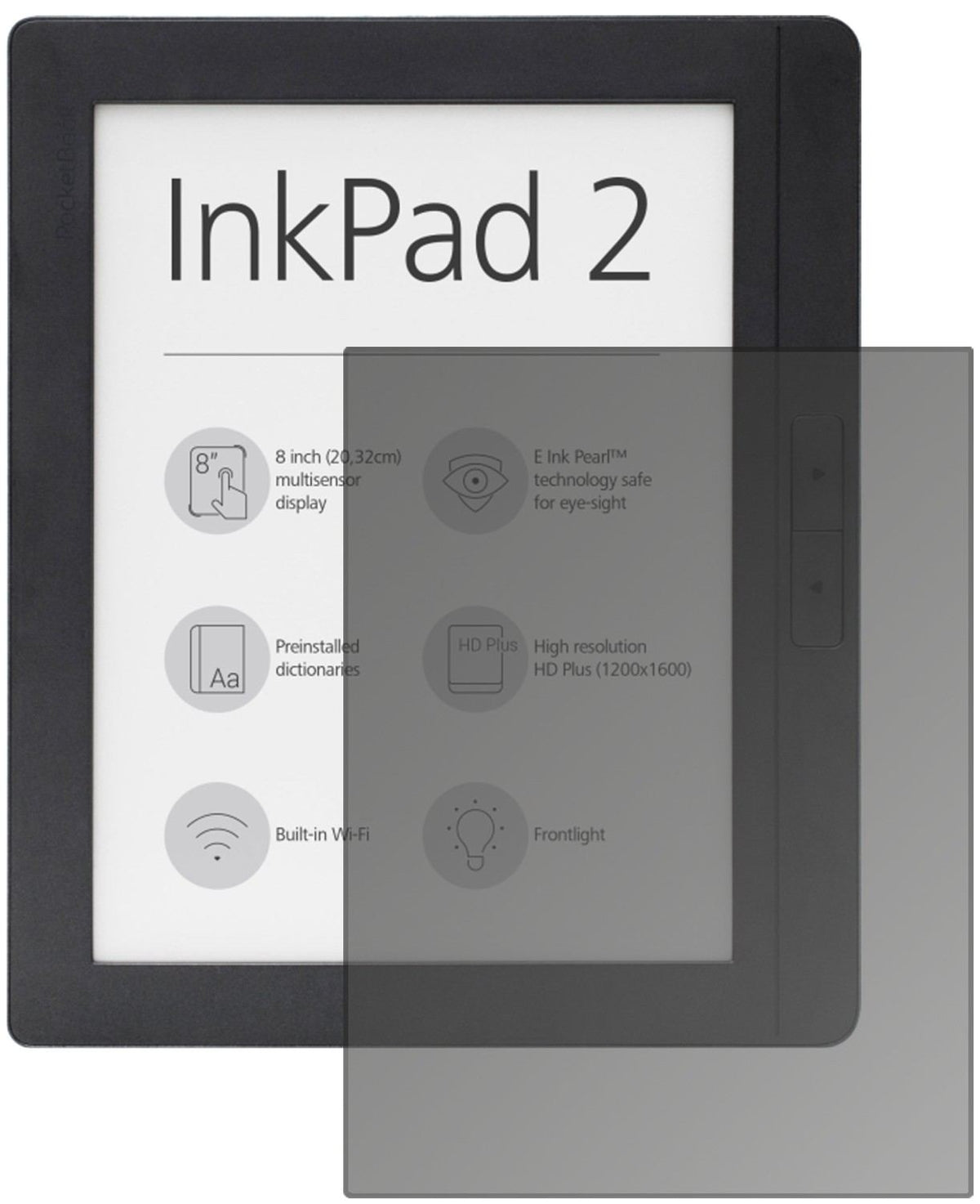 Blickschutzfolie für Pocketbook InkPad 2 PB840 mat (2)
