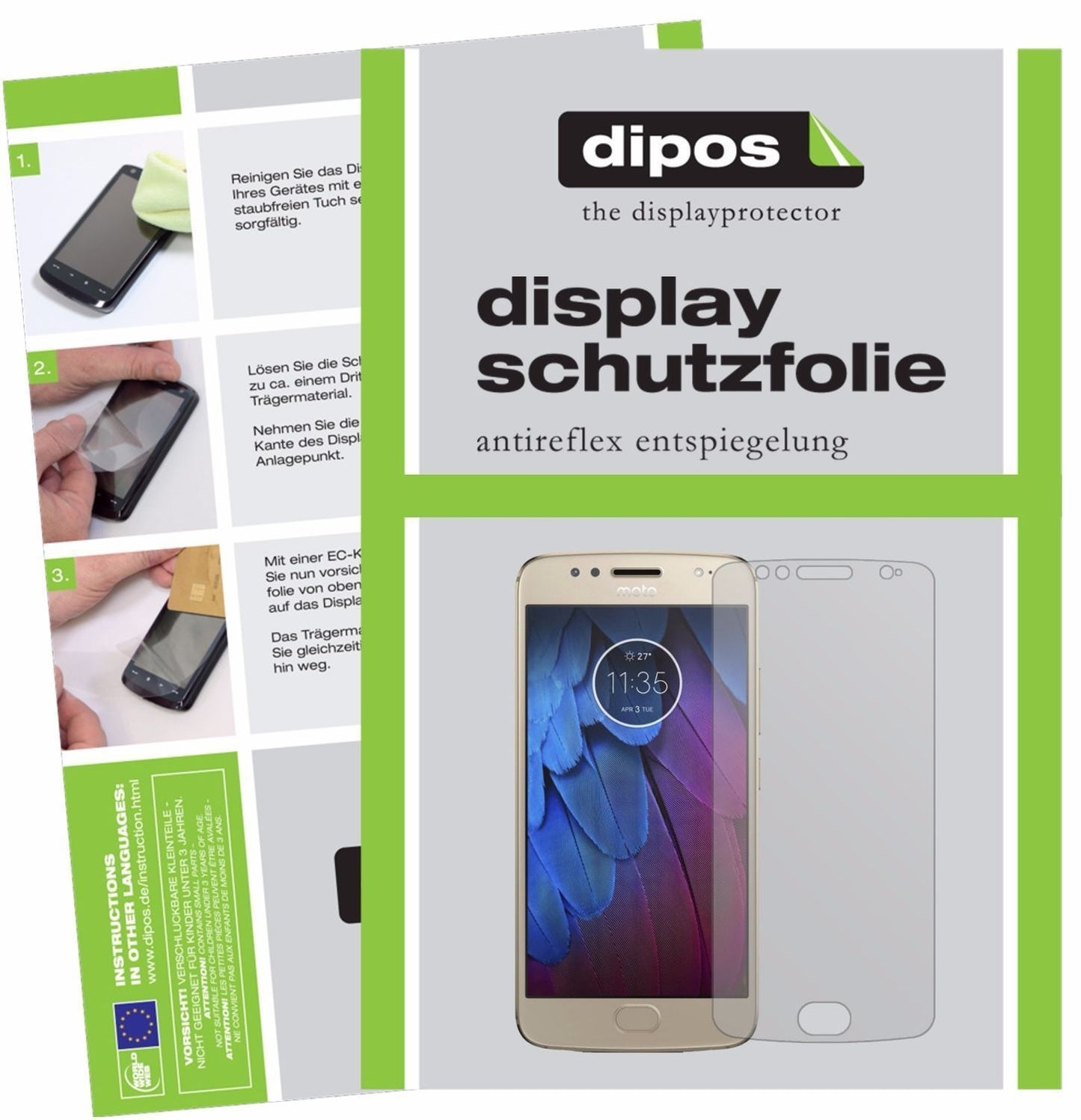 6x Schutzfolie matt für Motorola Moto G5s Display- (1)