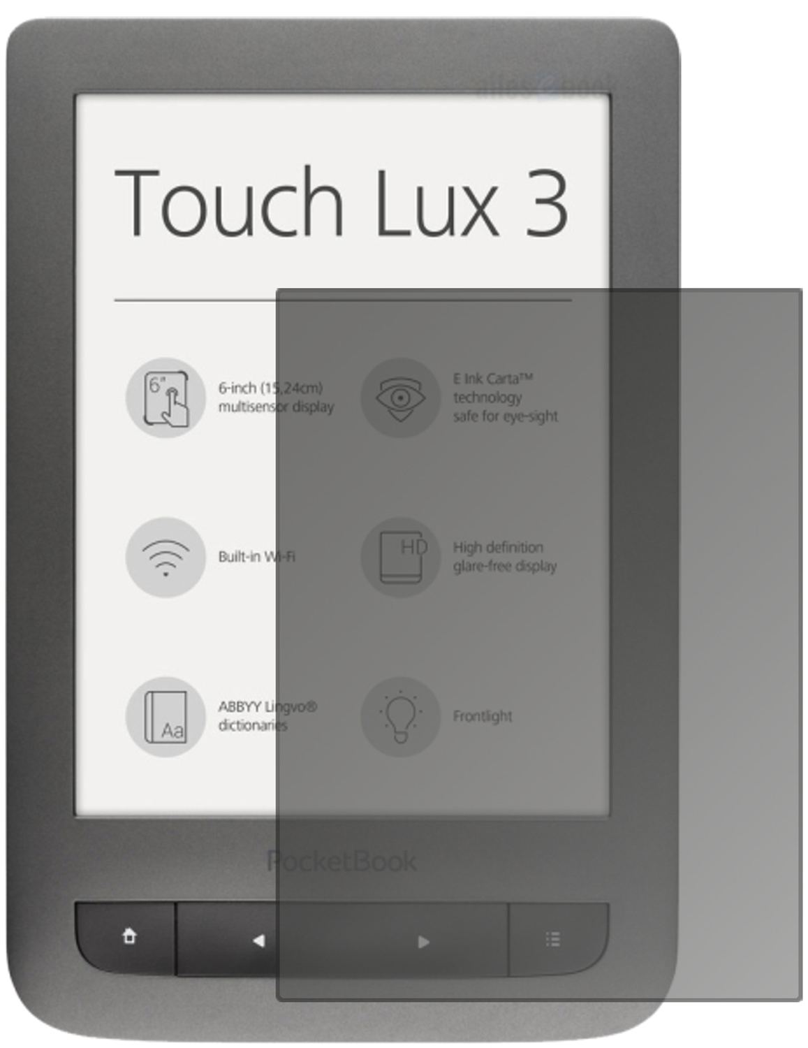 Blickschutzfolie für Pocketbook Touch Lux 3 PB626  (2)