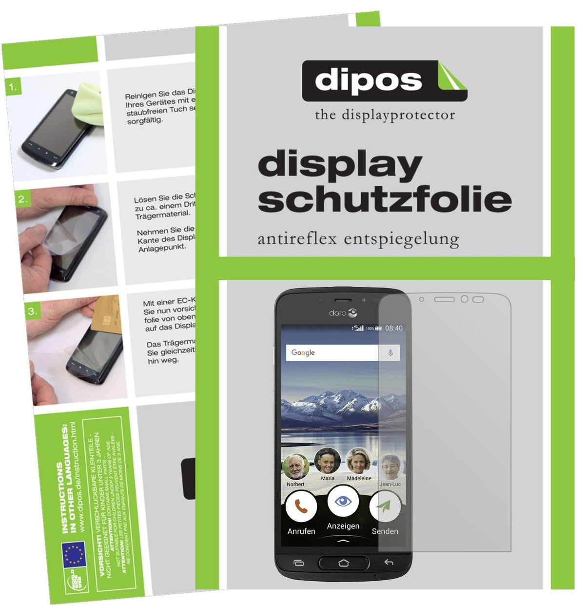 2x Schutzfolie matt für Doro 8040 Display-Schutzfo (1)