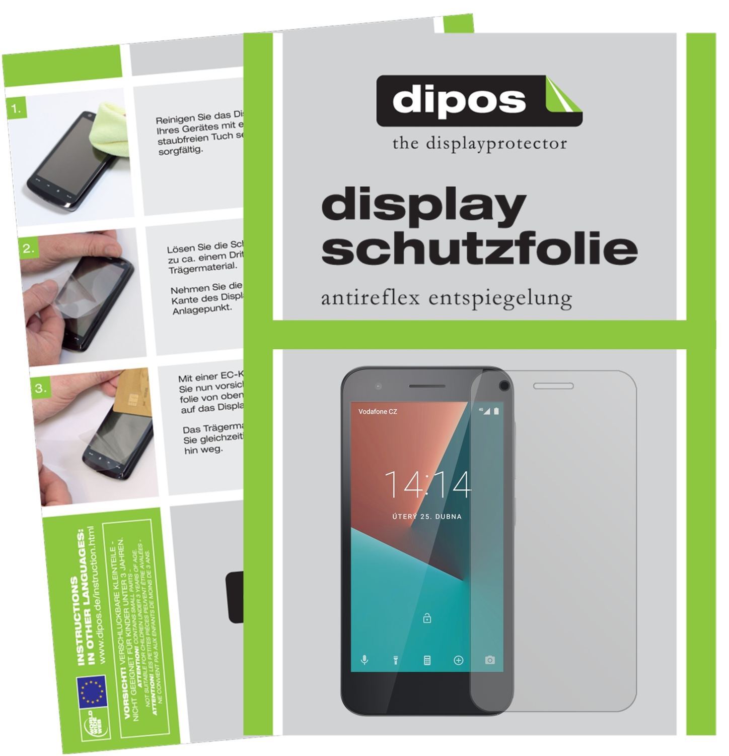 2x Schutzfolie matt für Vodafone Smart E8 Display- (1)