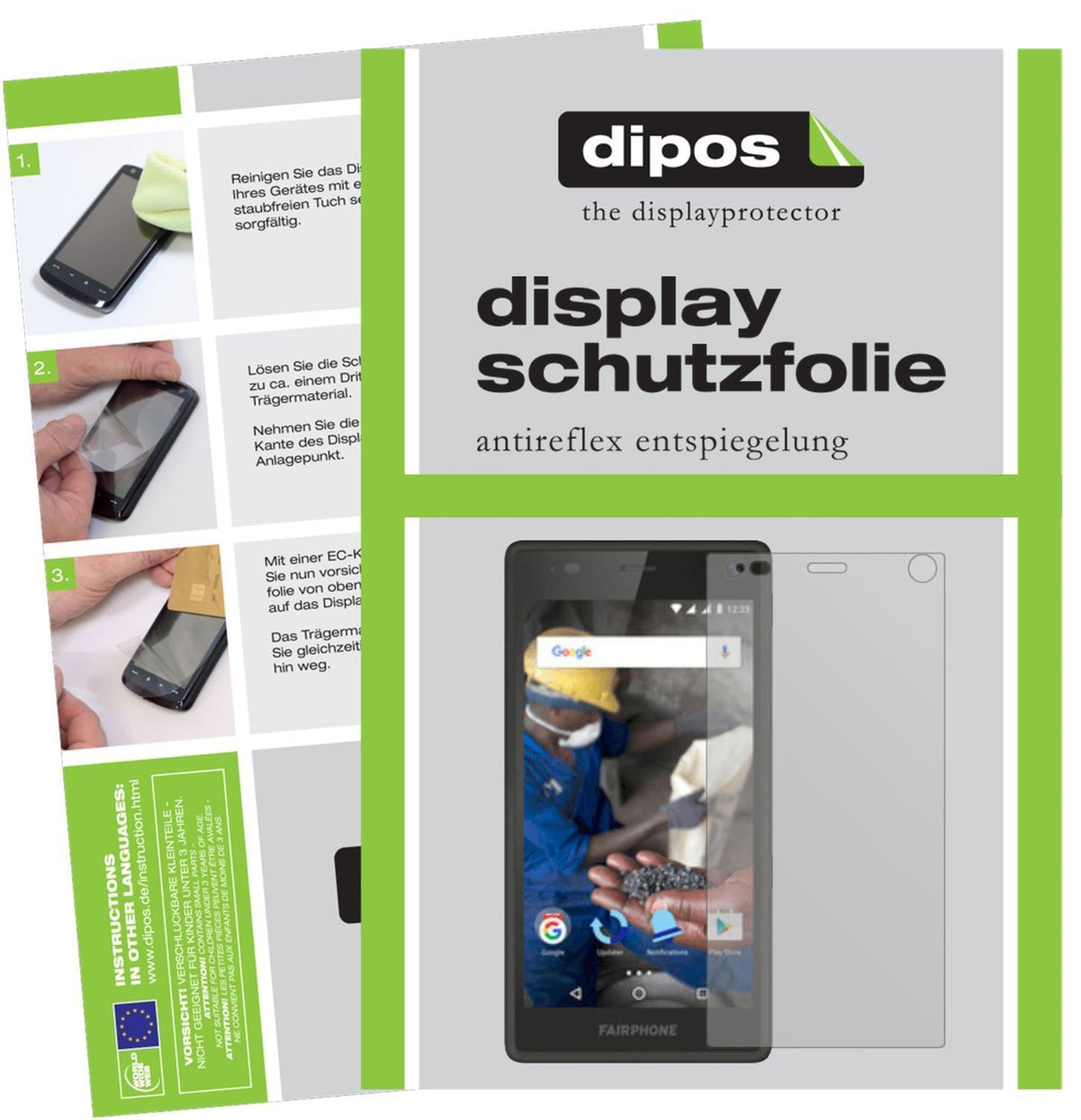 6x Schutzfolie matt für Fairphone 2 Display-Schutz (1)