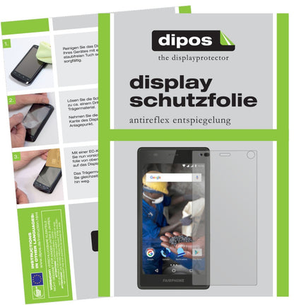 2x Schutzfolie matt für Fairphone 2 Display-Schutz (1)