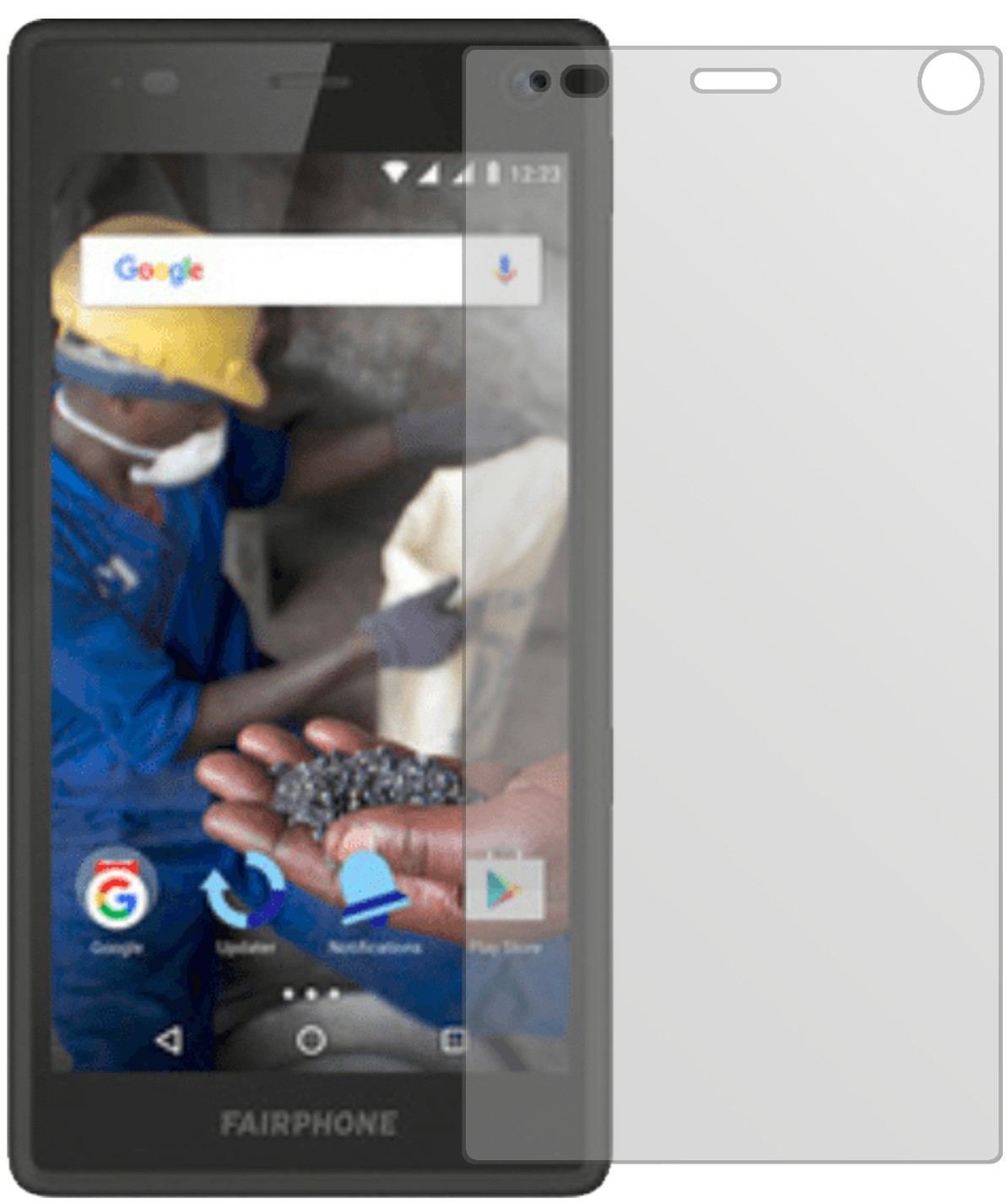 2x Schutzfolie matt für Fairphone 2 Display-Schutz (2)