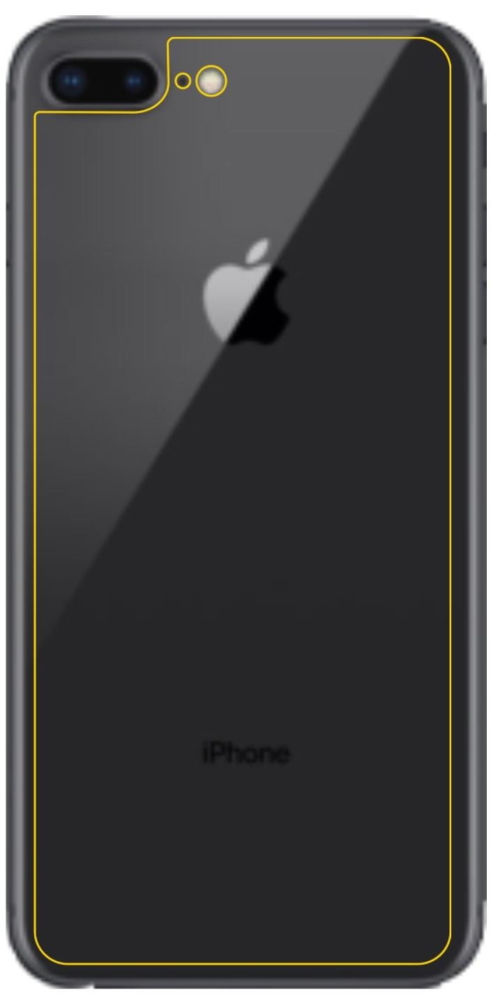 2x Schutzfolie matt für Apple iPhone 8 Plus Rückse (6)