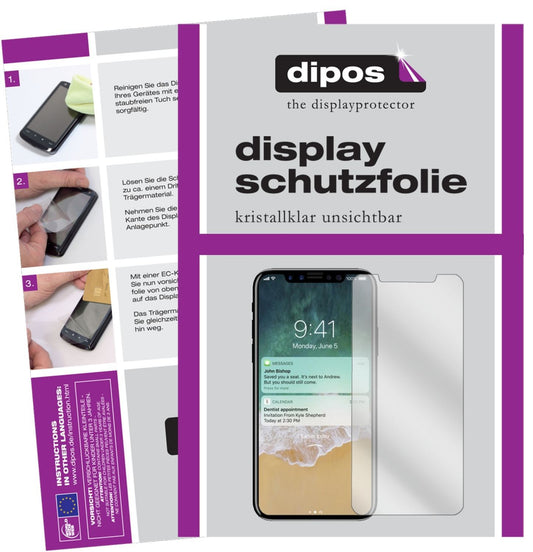 4x Schutzfolie klar für Apple iPhone X Display-Sch (1)