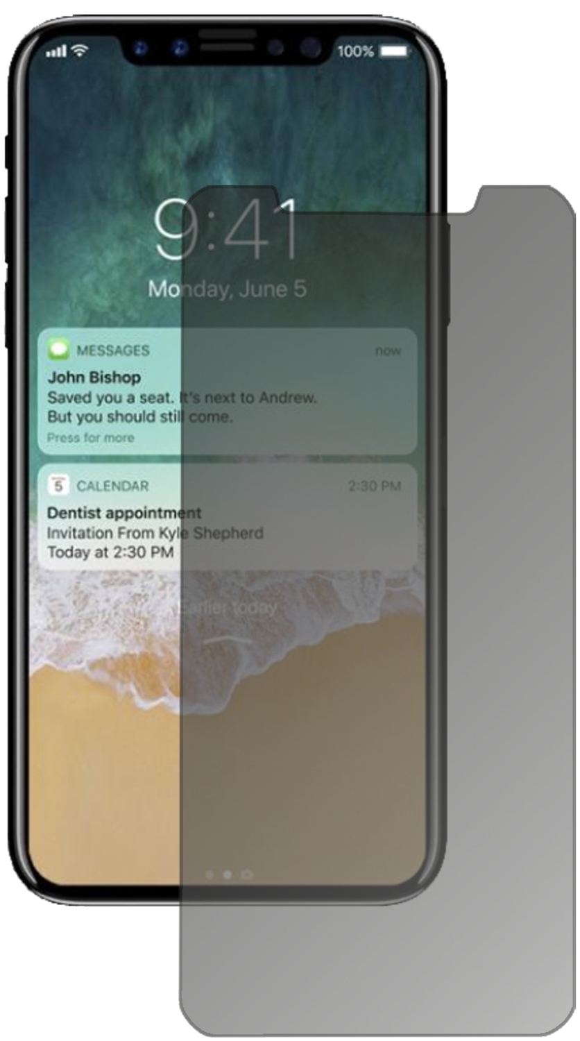 Blickschutzfolie für Apple iPhone X matt Schutzfol (2)