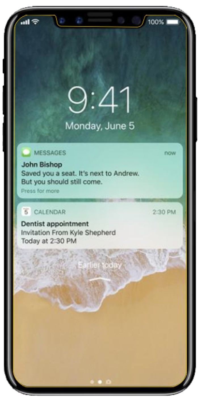 Blickschutzfolie für Apple iPhone X matt Schutzfol (5)