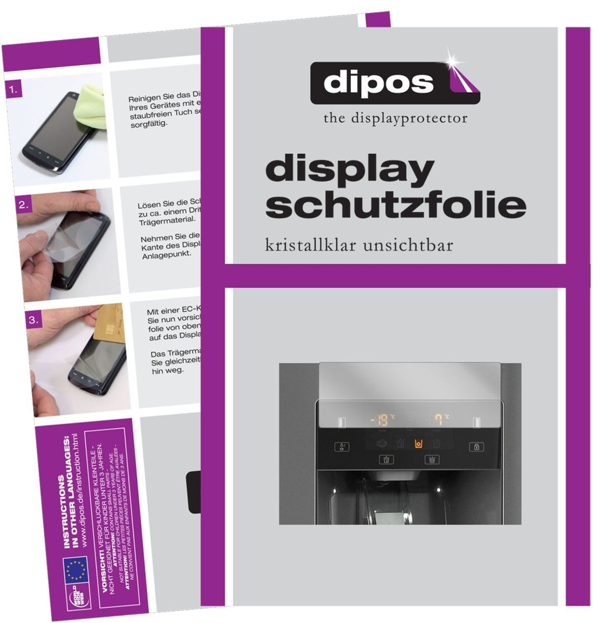 2x Schutzfolie klar für Gorenje NRS9181CXB Display (1)