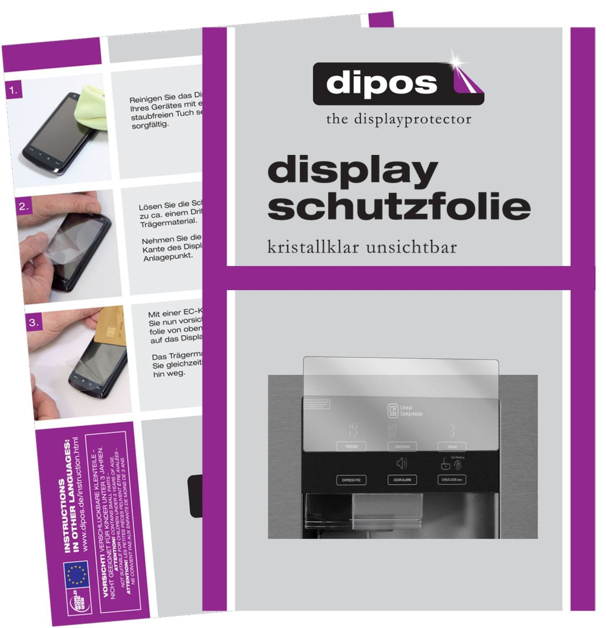 2x Schutzfolie klar für LG GSL 361 ICEZ Display-Sc (1)