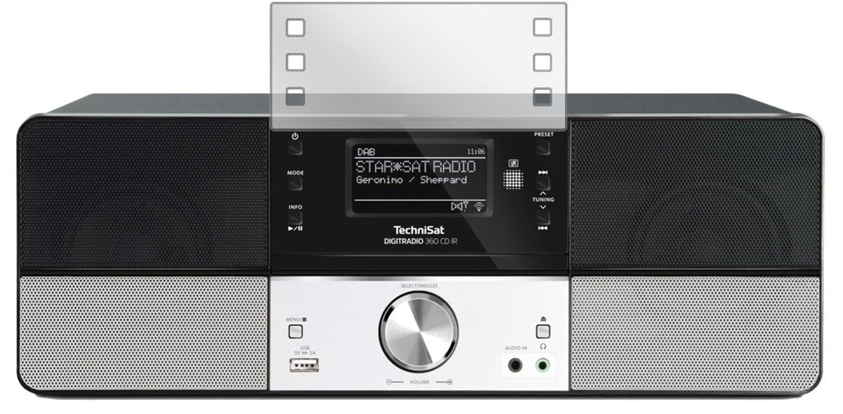 3x Schutzfolie klar für TechniSat Digitradio 360 C (2)