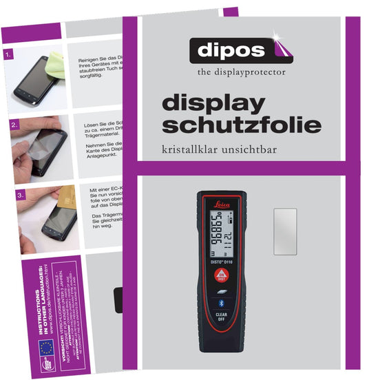 3x Schutzfolie klar für Leica DISTO D110 Display-S (1)