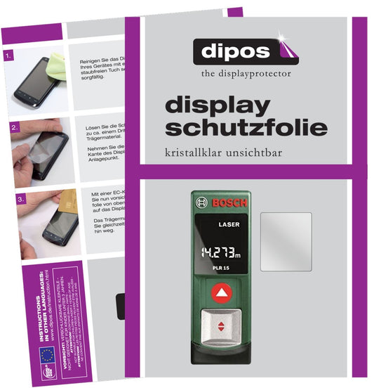 3x Schutzfolie klar für Bosch PLR 15 Display-Schut (1)