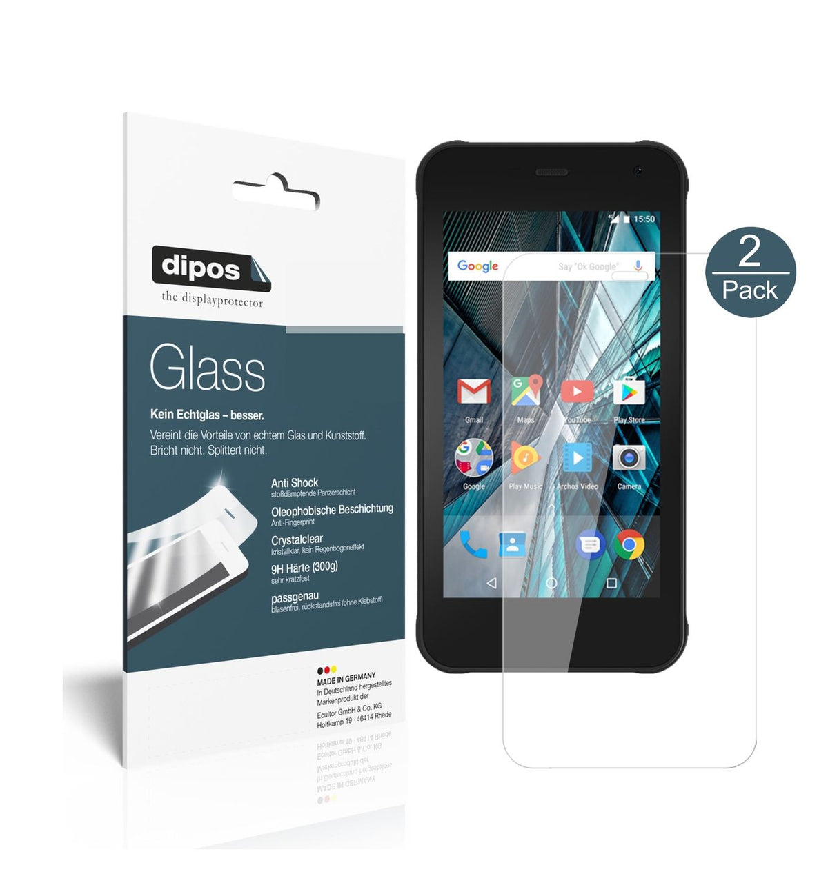 2x 9H Schutzfolie für Archos Sense 47X Panzerfolie (1)