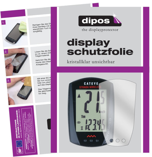 3x Schutzfolie klar für Cateye CC-RD300W Strada Wi (1)