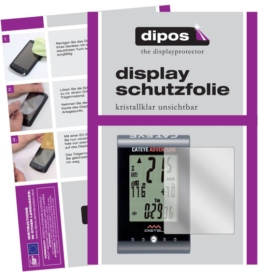 3x Schutzfolie klar für Cateye CC-AT200W Display-S (1)