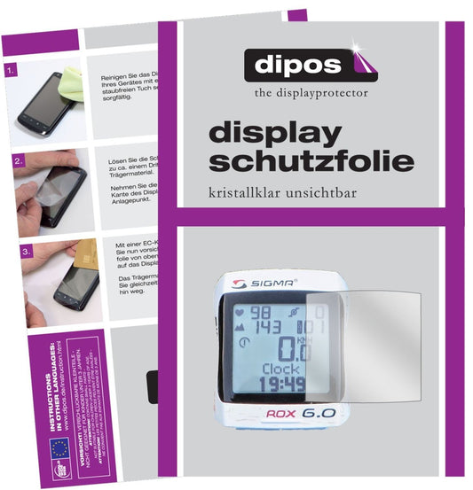 3x Schutzfolie klar für Sigma Rox 6.0 Display-Schu (1)