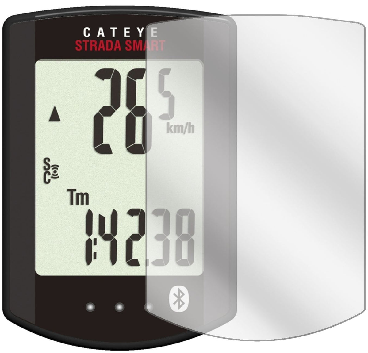 3x Schutzfolie klar für Cateye CC-RD500B Strada Sm (2)