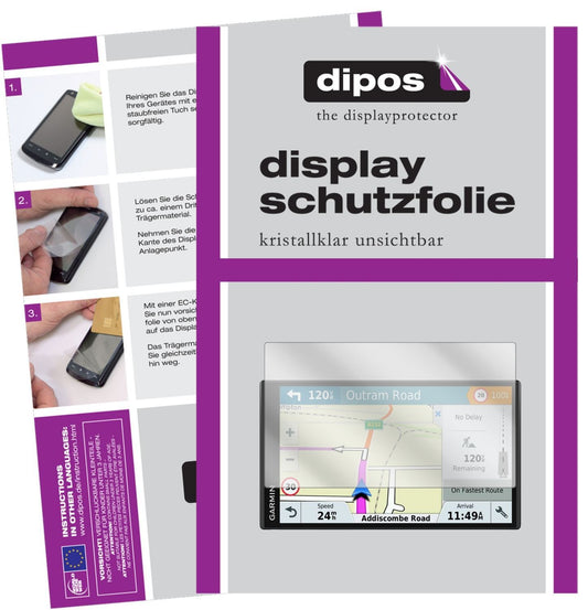 3x Schutzfolie klar für Garmin DriveSmart 61 LMT-D (1)