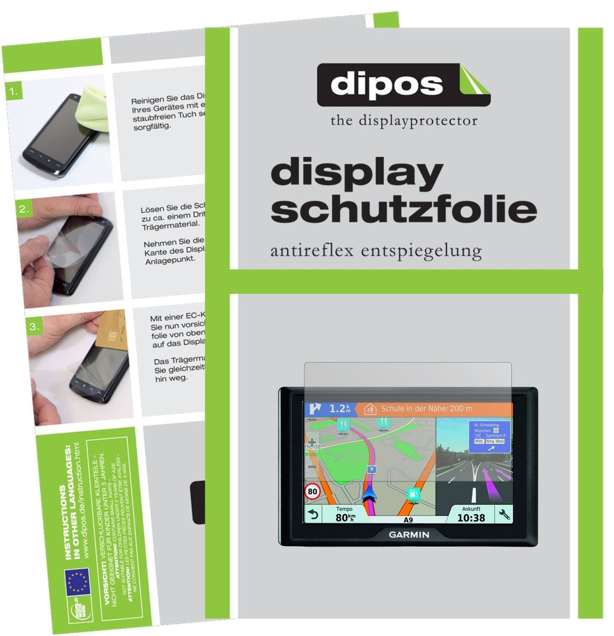 3x Schutzfolie matt für Garmin Drive 51 LMT-S Disp (1)