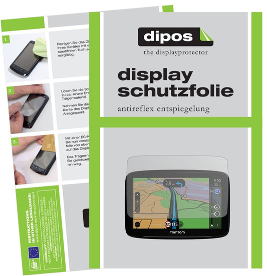 3x Schutzfolie matt für TomTom Start 62 Display-Sc (1)