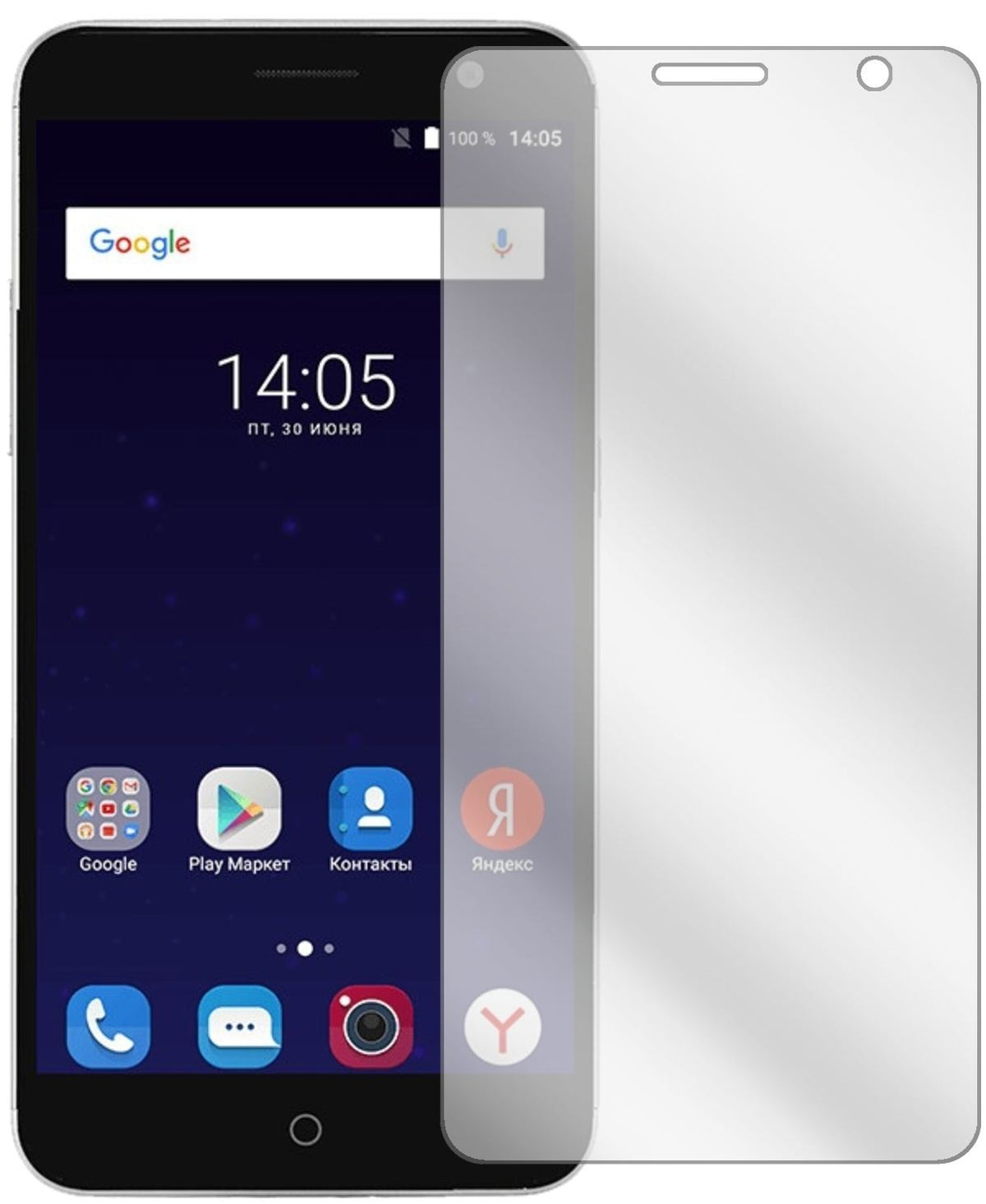 2x Schutzfolie klar für ZTE Blade V7 Plus Display- (2)