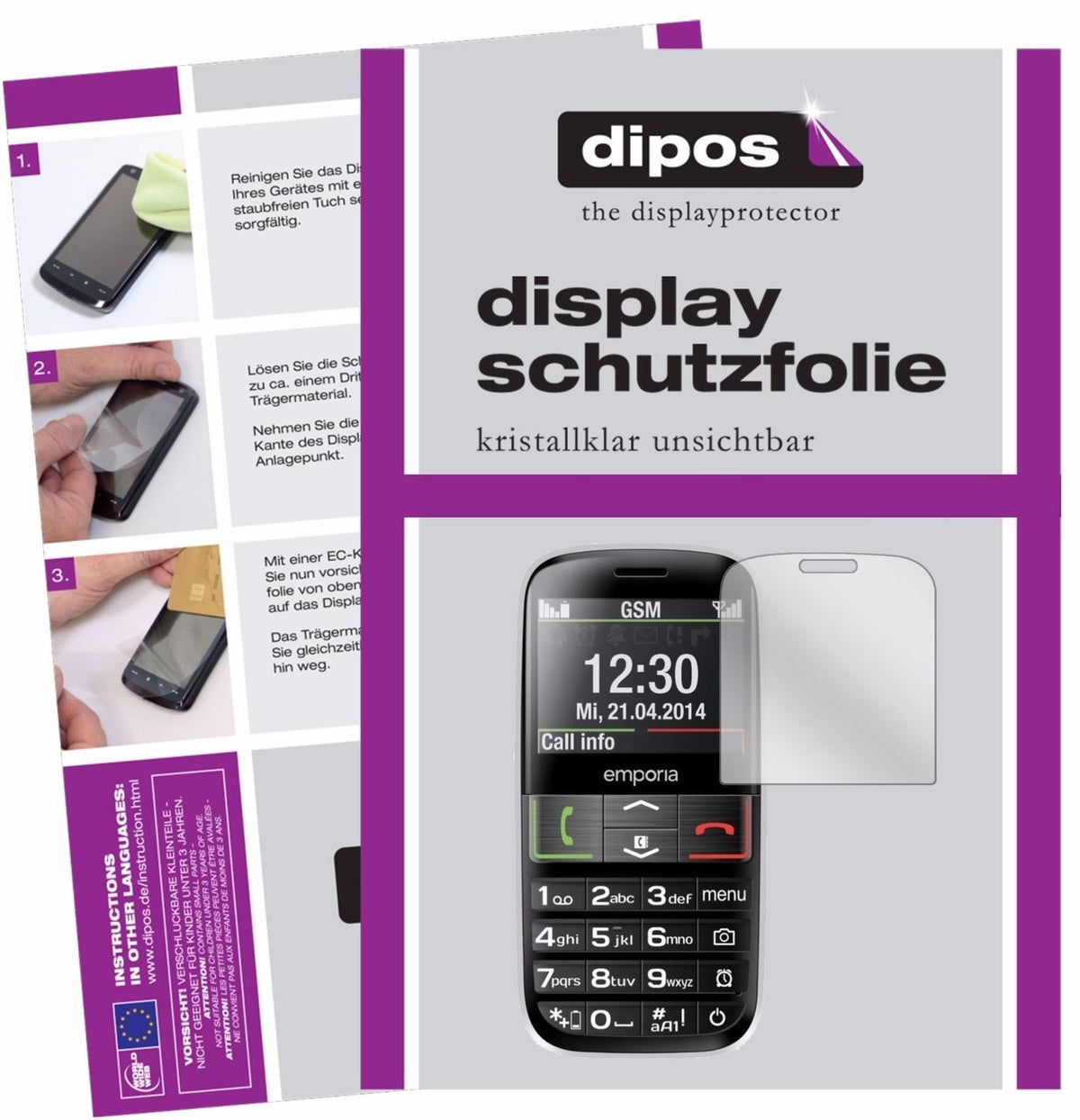 2x Schutzfolie klar für Emporia Euphoria V50 Displ (1)