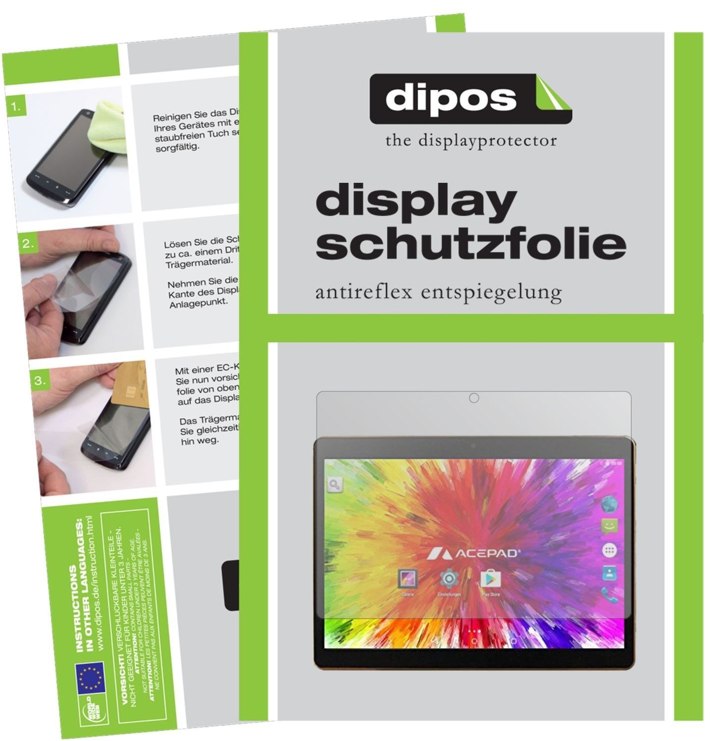 2x Schutzfolie matt für Acepad A121 Display-Schutz (1)