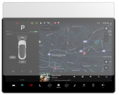 2x Schutzfolie matt für Tesla Model 3 Display Disp (2)