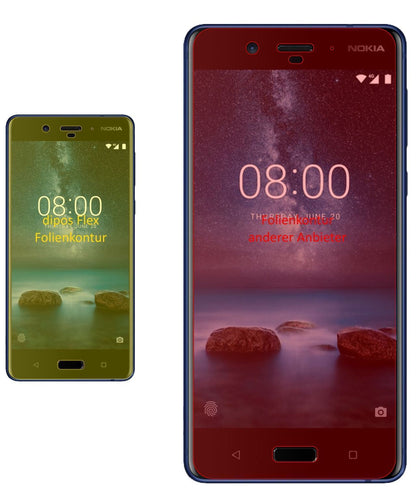 3x 3D Full Cover Schutzfolie für Nokia 8 (2)