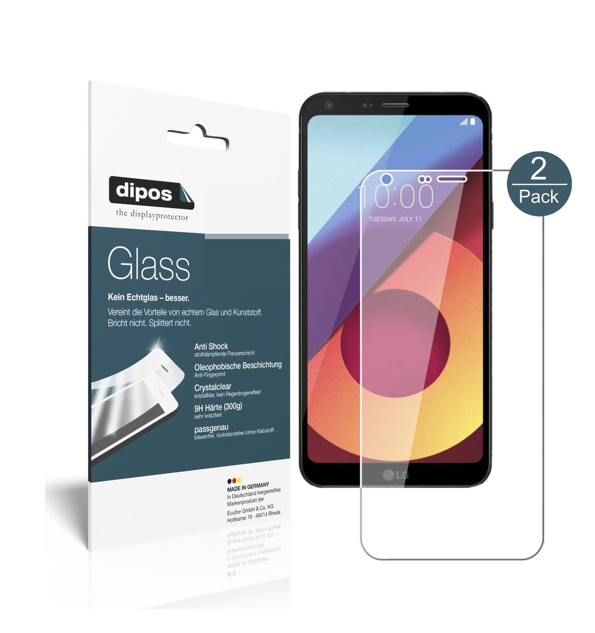 2x 9H Schutzfolie für LG Q6+ Panzerfolie (1)