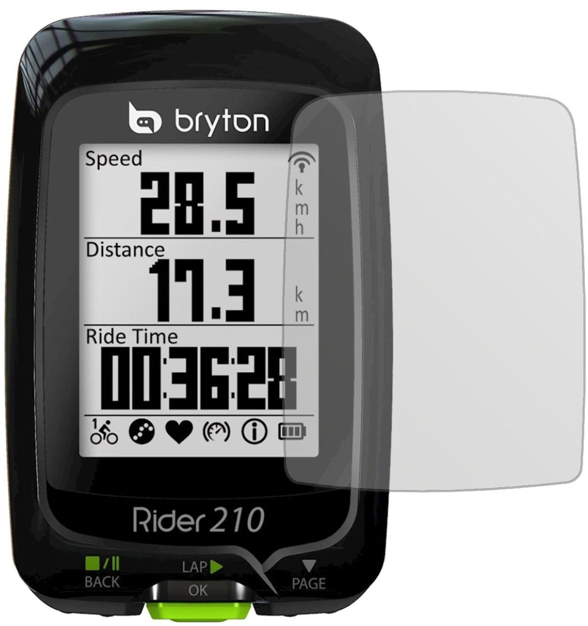 3x Schutzfolie matt für Bryton Rider 210 Display-S (2)
