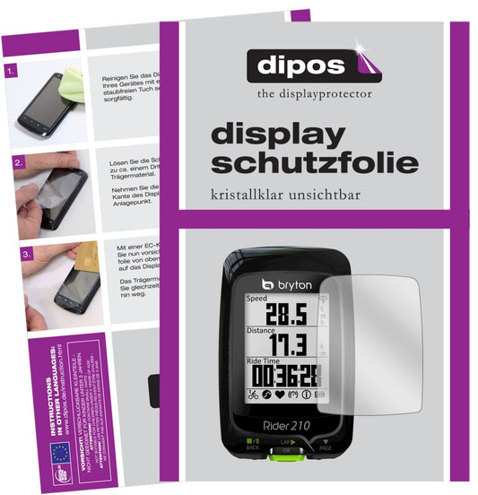 3x Schutzfolie klar für Bryton Rider 210 Display-S (1)
