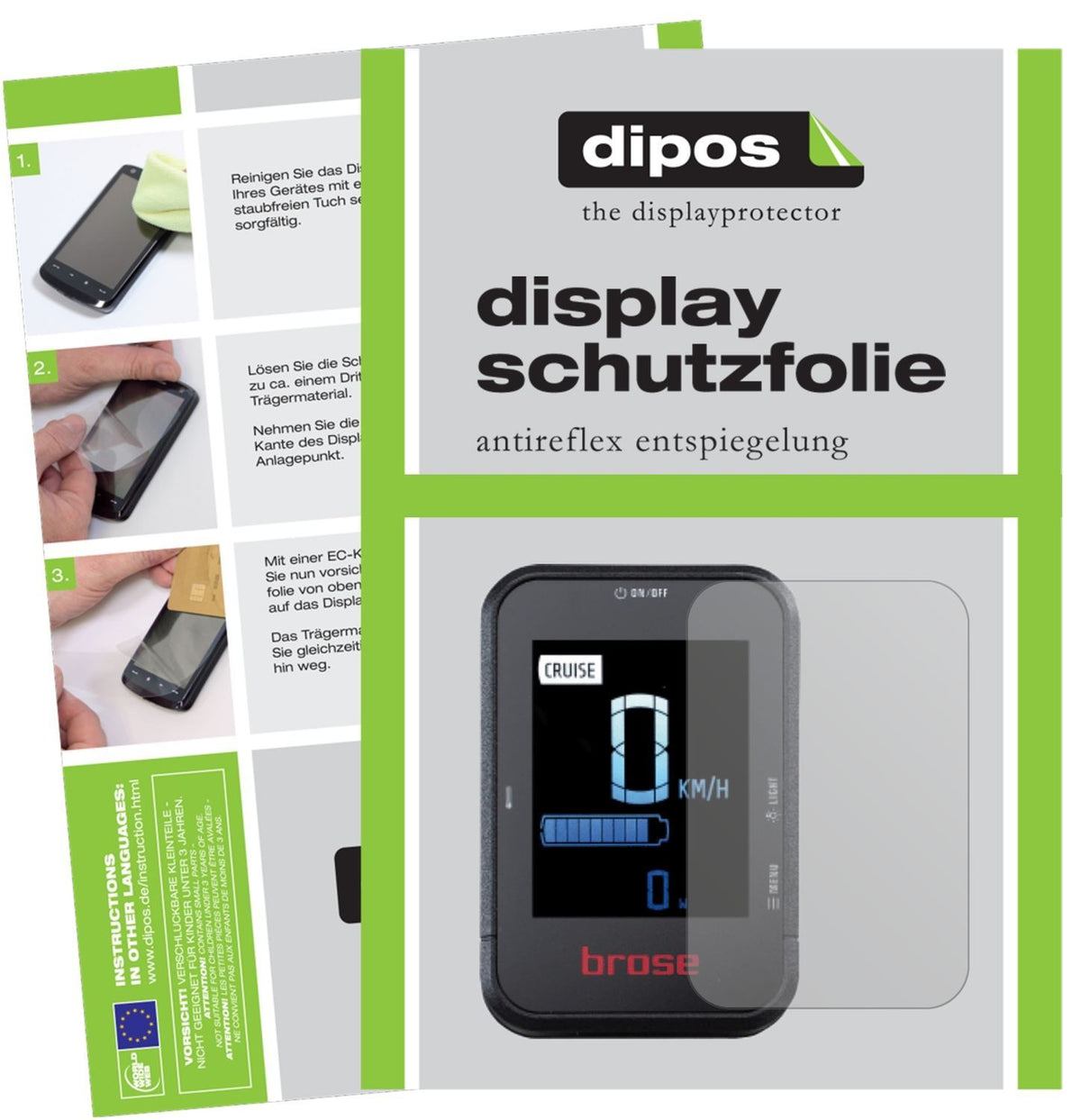 3x Schutzfolie matt für Brose Classic Display Disp (1)