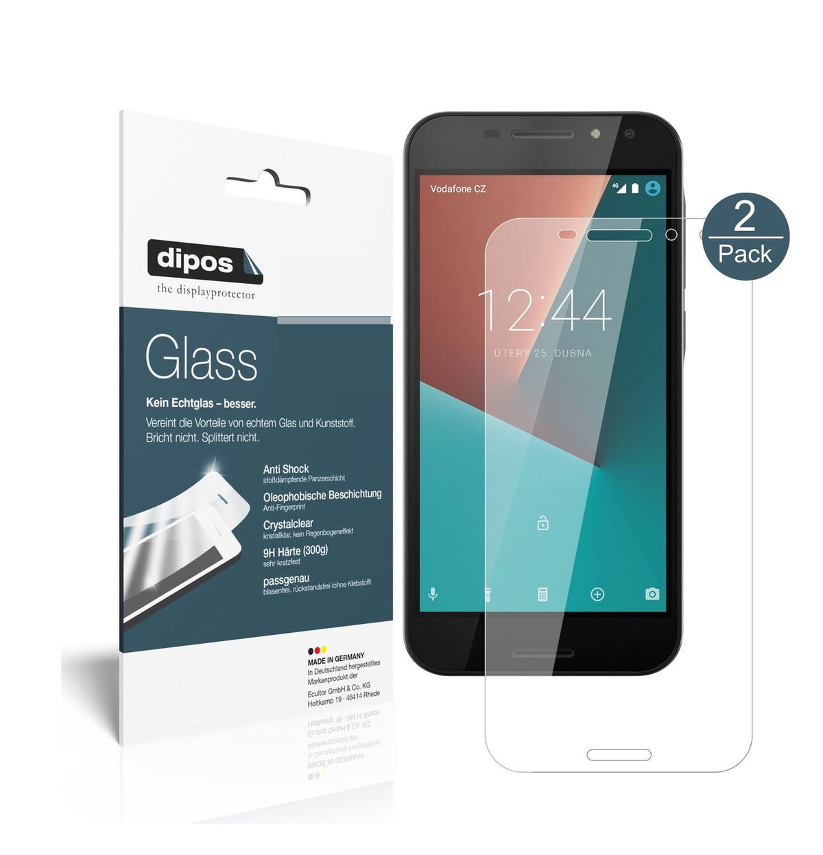 2x 9H Schutzfolie für Vodafone Smart N8 Panzerfoli (1)