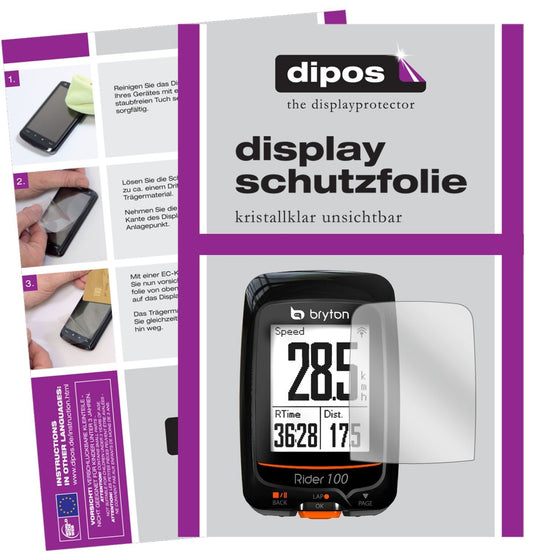 3x Schutzfolie klar für Bryton Rider 100 Display-S (1)