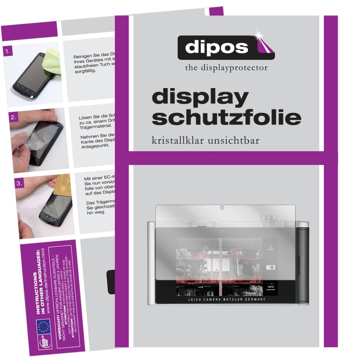 6x Schutzfolie klar für Leica TL2 Display-Schutzfo (1)