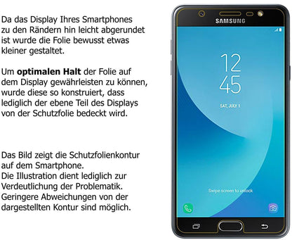2x 9H Schutzfolie für Samsung Galaxy J7 Max Panzer (9)