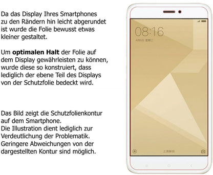 2x 9H Schutzfolie matt für Xiaomi Redmi 4X Panzerf (9)