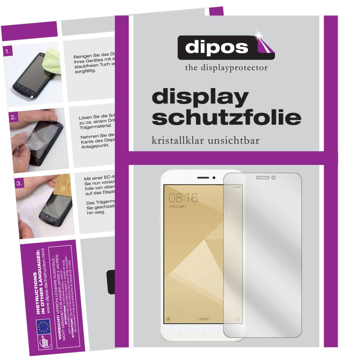 2x Schutzfolie klar für Xiaomi Redmi 4X Display-Sc (1)
