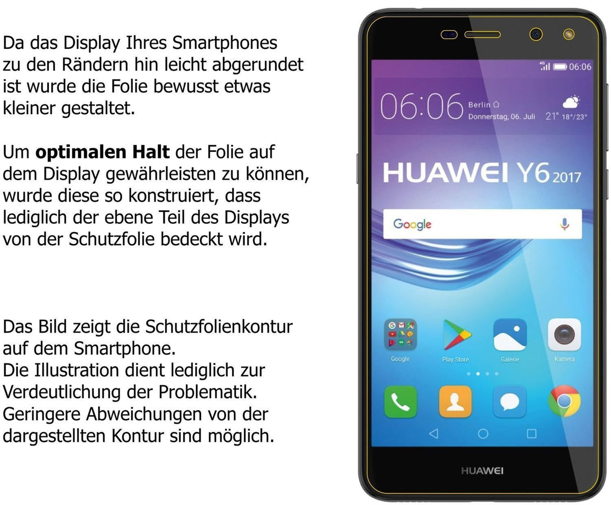 6x Schutzfolie klar für Huawei Y6 (2017) Display-S (5)