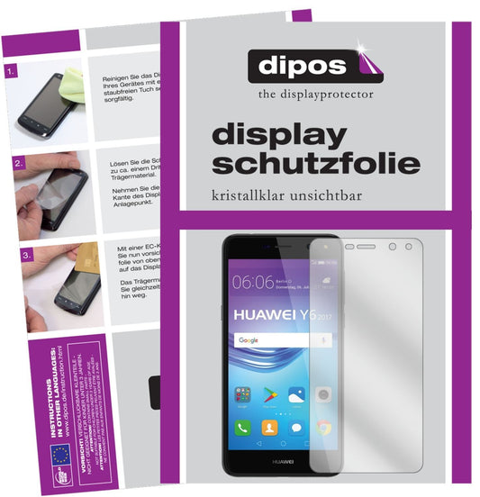 2x Schutzfolie klar für Huawei Y6 (2017) Display-S (1)
