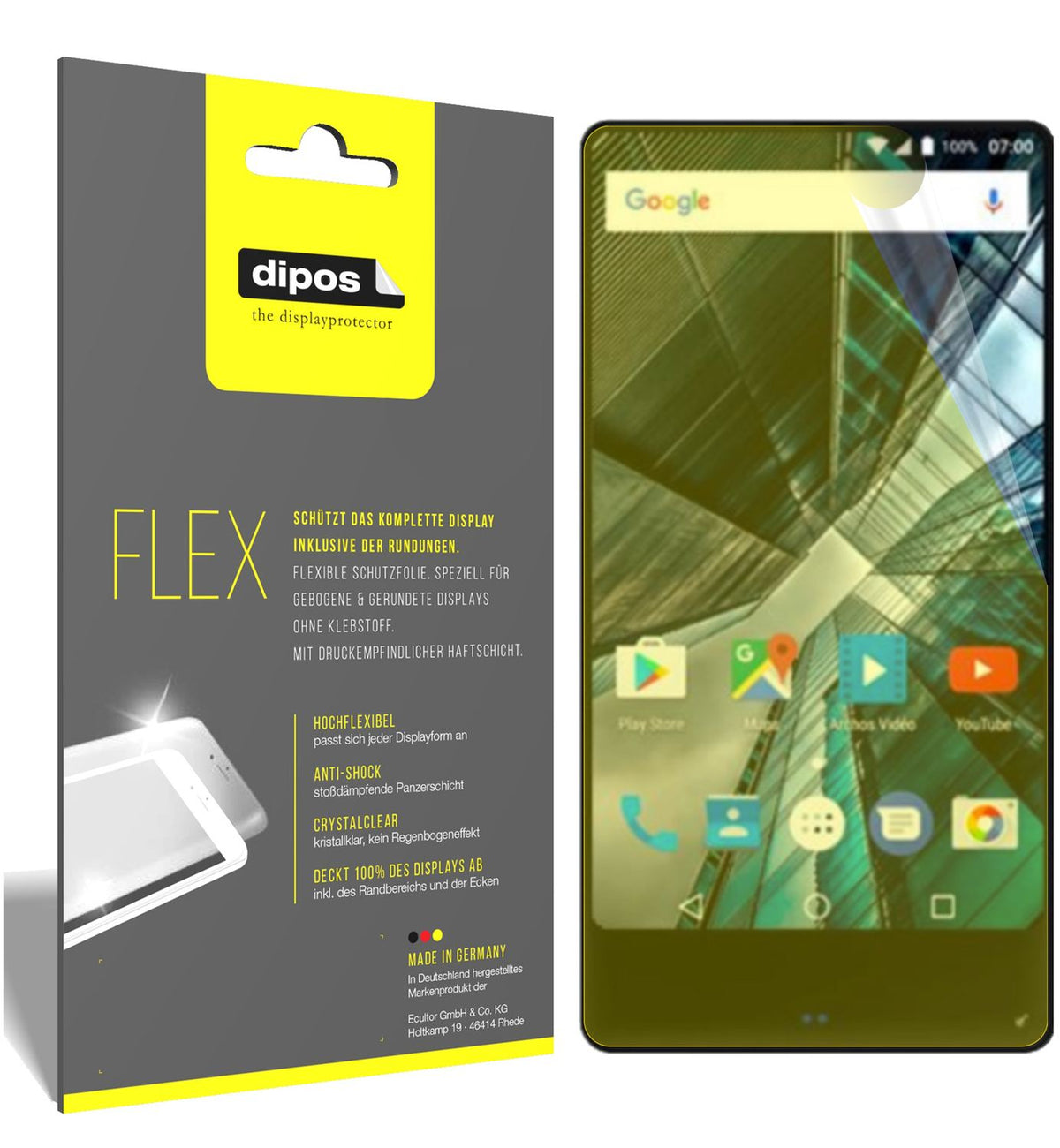 3x 3D Full Cover Schutzfolie für Archos Sense 55 S (1)